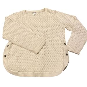 Venus Sweater Snap Button Details Sweater Long Sleeve, Knit size M